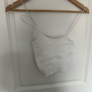 Zara White Sleeveless Top